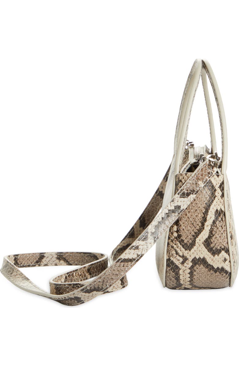 Coperni Micro Swipe Baguette Snake Embossed Leather Top Handle Bag, Alternate, color,
