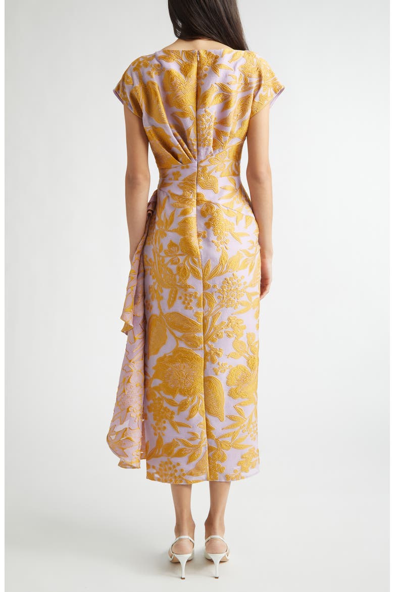 Florence Floral Jacquard Cocktail Dress, Alternate, color, PEONY MULTI