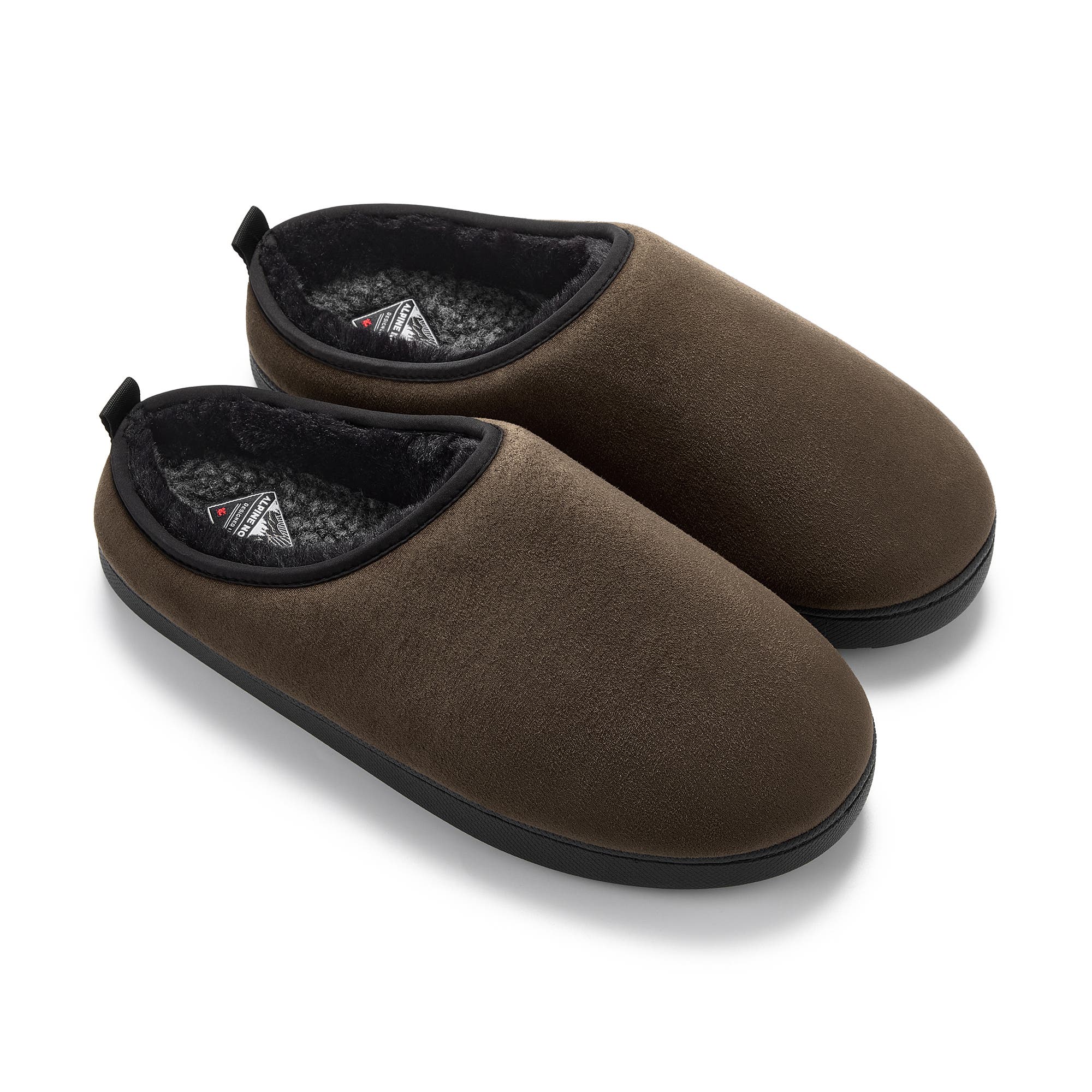 Canmore - Insulated Faux Suede Slippers, Alternate, color, COFFEE