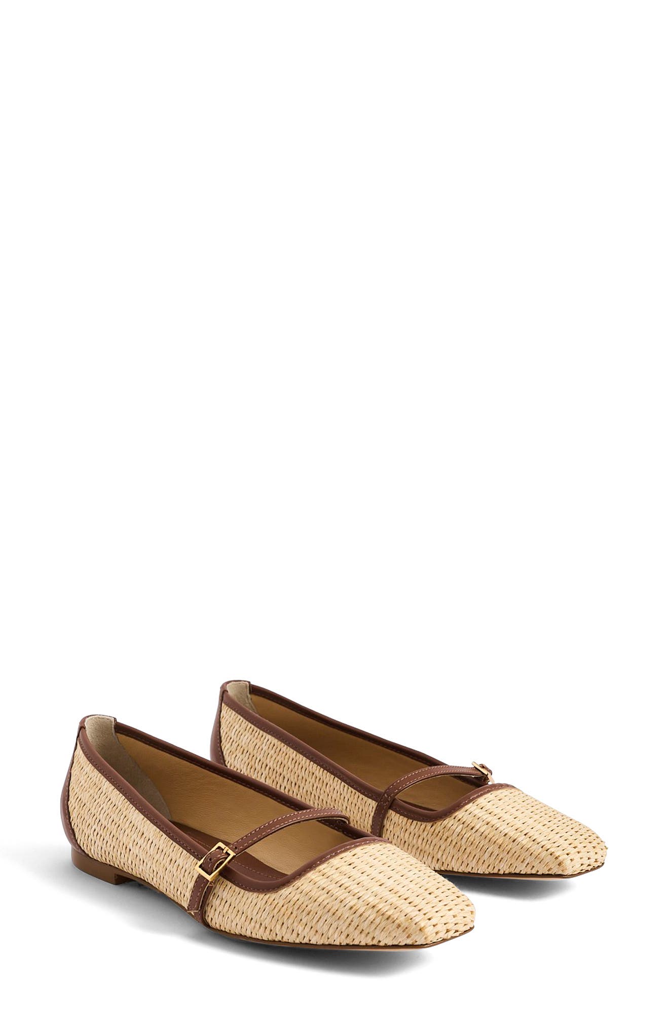 Mary Jane Ballet Flat, Main, color, LUGGAGE RAFFIA