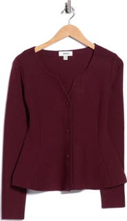 JASON WU Peplum Button Front Cardigan