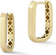 Ember Fine Jewelry 14K Gold Square Oval Hoop Earrings