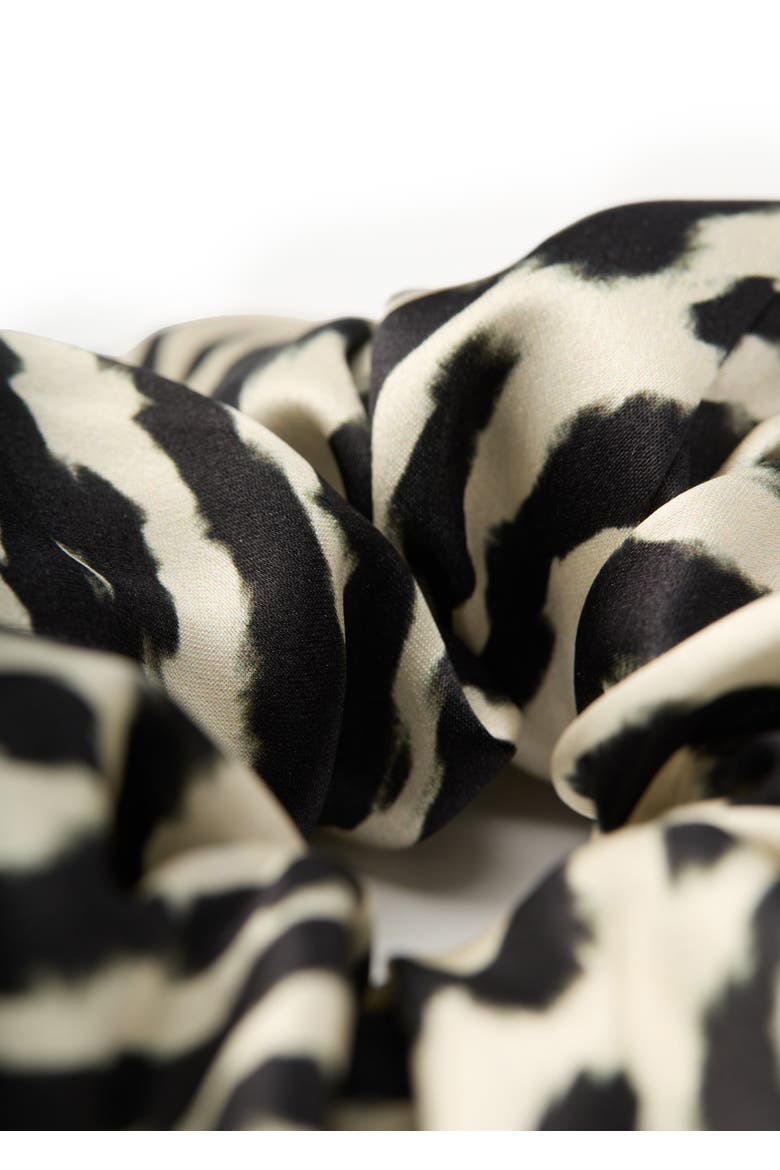 Zyra Silk Scrunchie, Alternate, color, Black