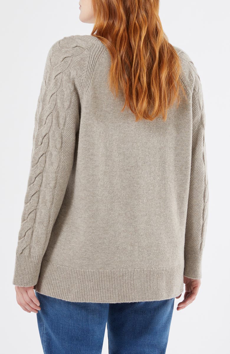 Marina Rinaldi Amato Virgin Wool & Cashmere Sweater, Alternate, color, Colonial