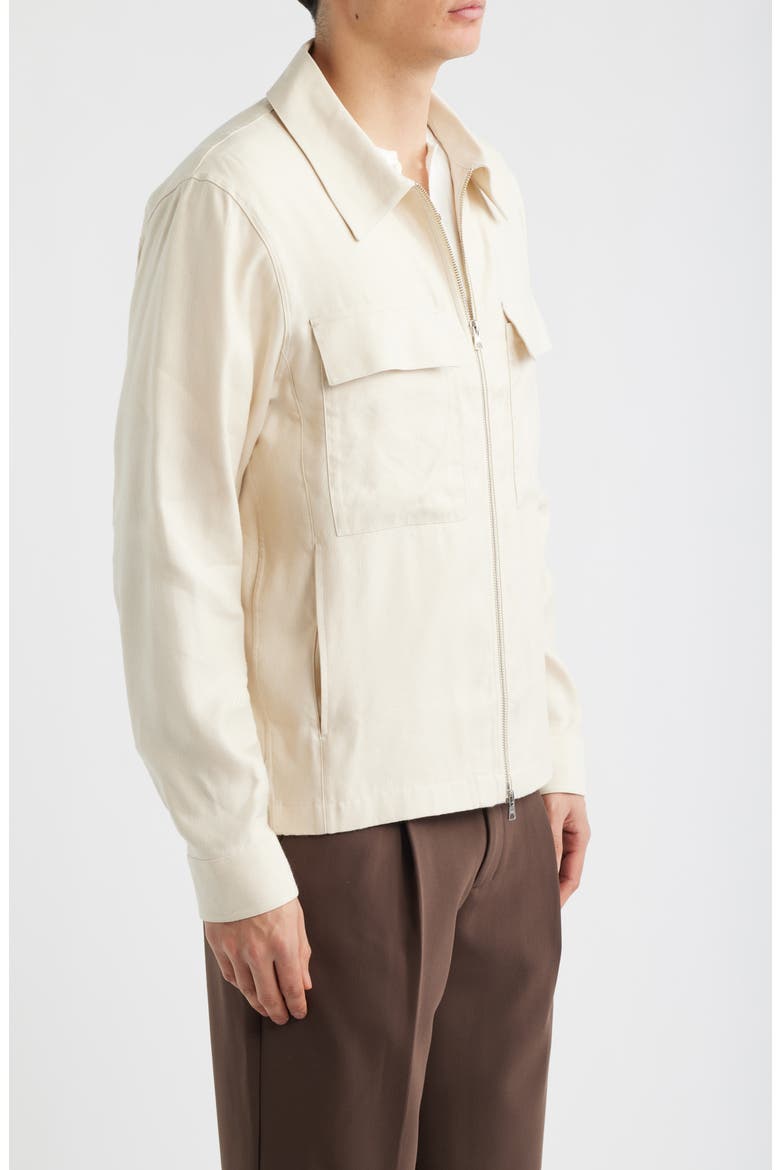 Alban 1808 Canvas Zip-Up Shirt Jacket, Alternate, color, IVORY