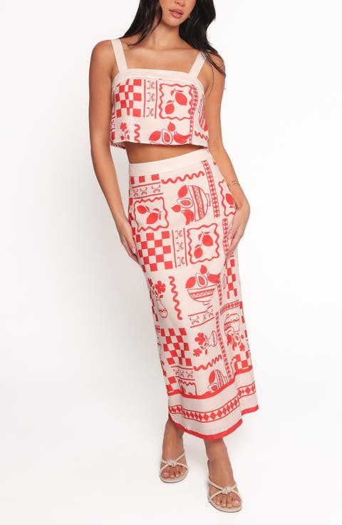 Albanie Crop Tank & Skirt Set
