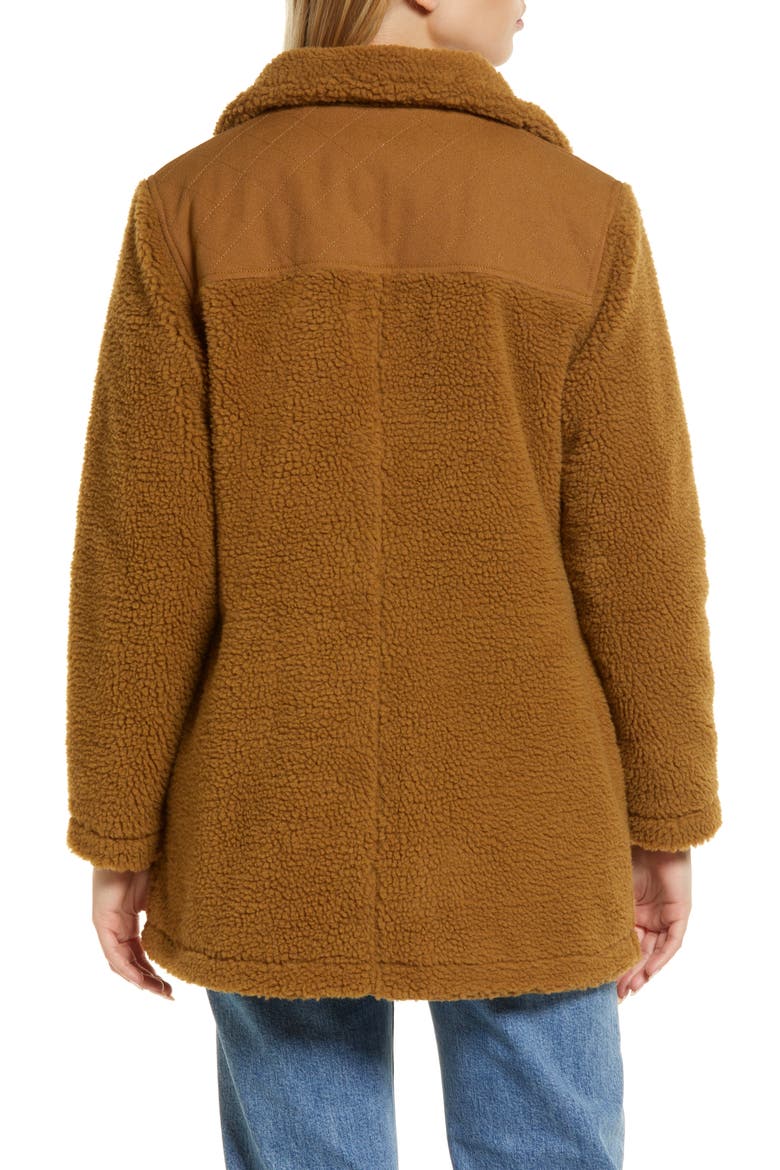 Dearborn Mixed Media Barn Coat, Alternate, color, SADDLE
