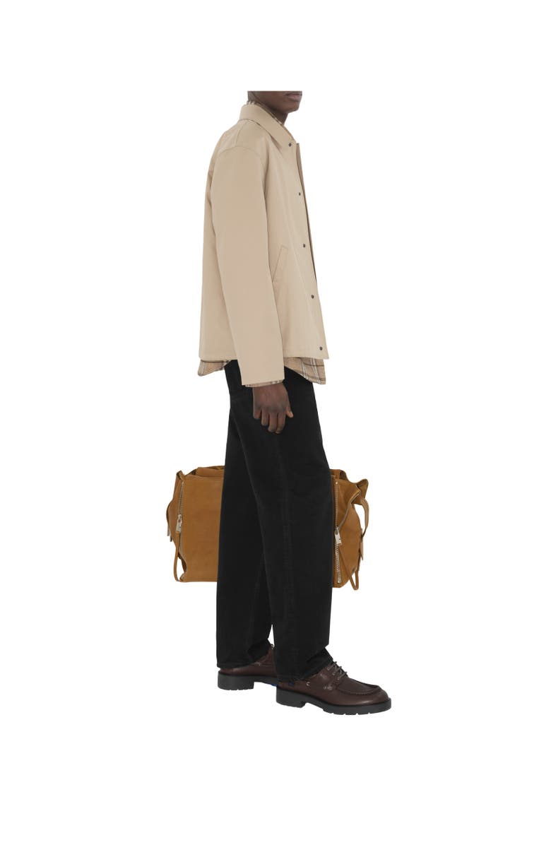 Burberry Gabardine Jacket, Alternate, color, Fossil