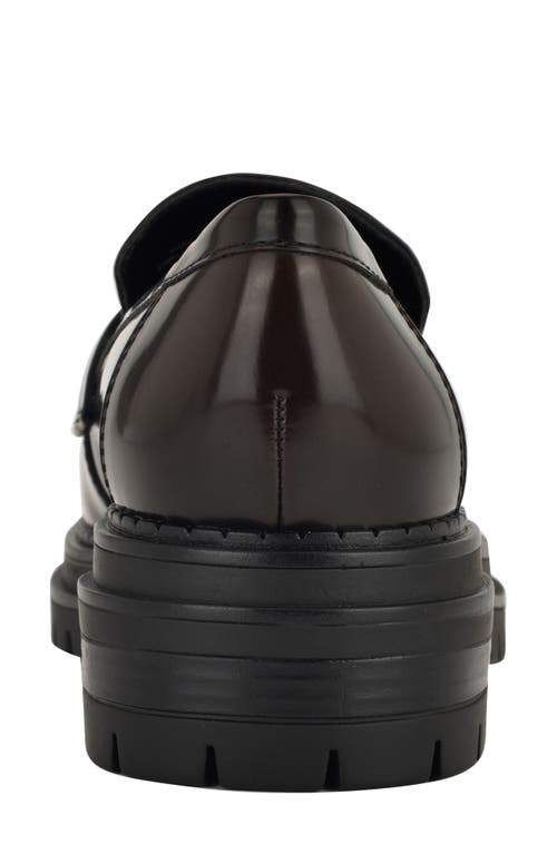 Calvin Klein Grant Lug Sole Penny Loafer In Brown