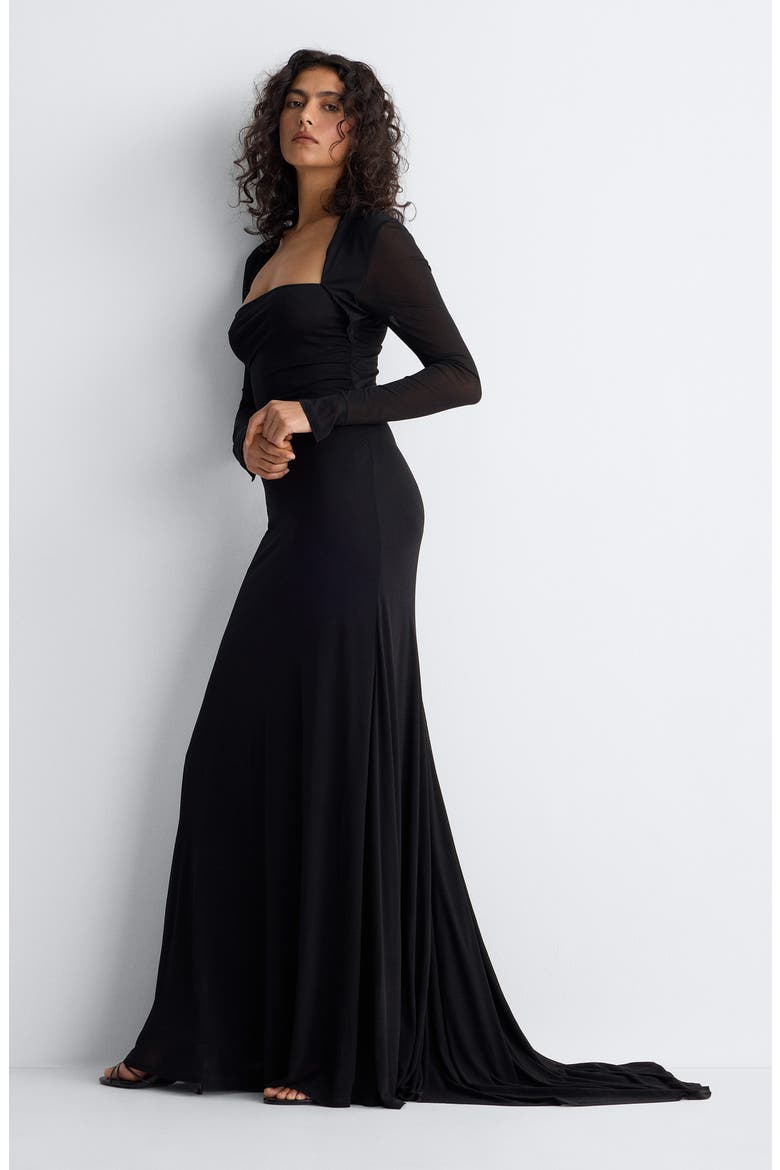 Ariela Maxi Dress, Alternate, color, BLACK