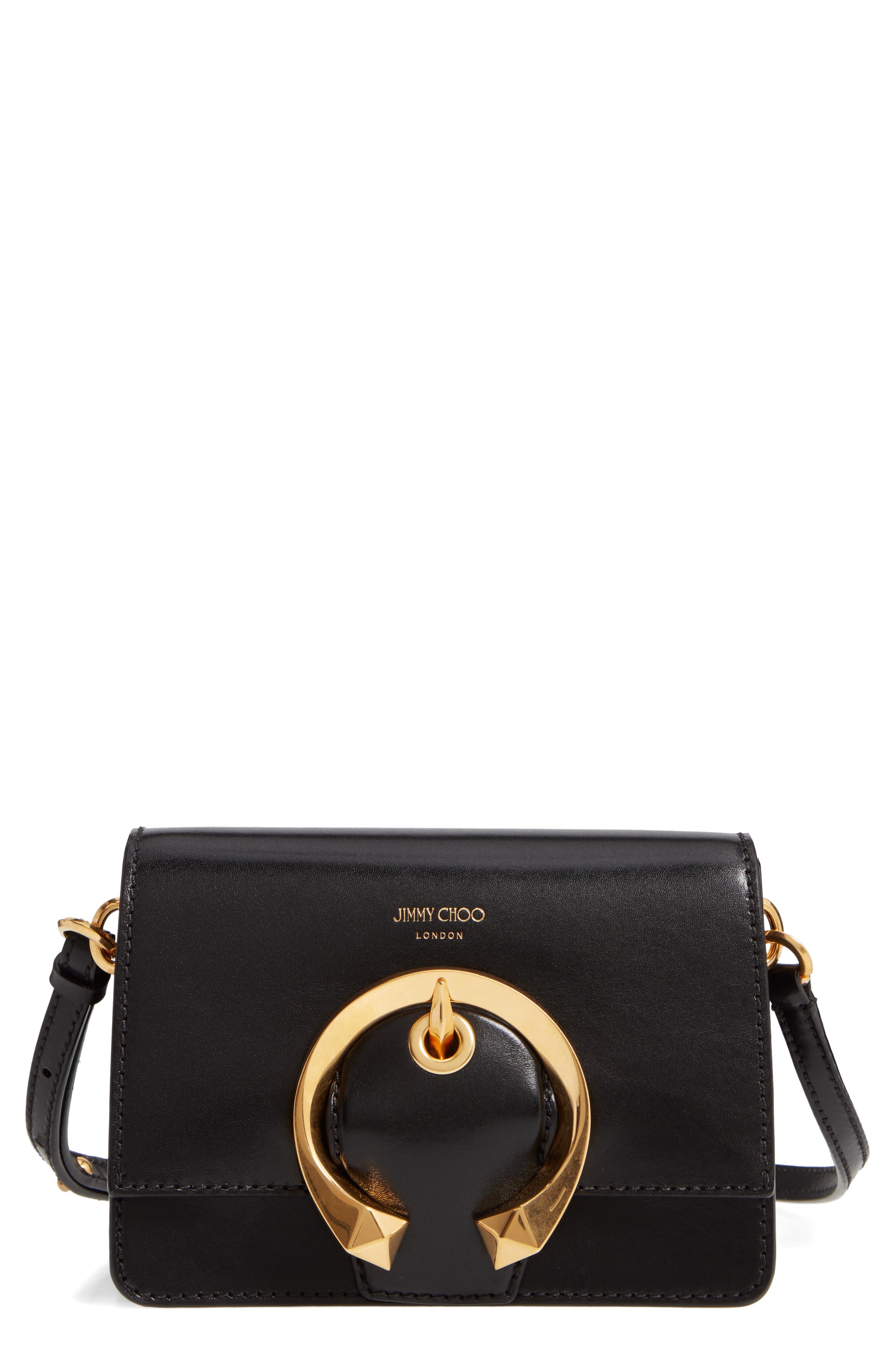 Jimmy Choo Madeline Goatskin Leather Shoulder Bag, Main, color, 