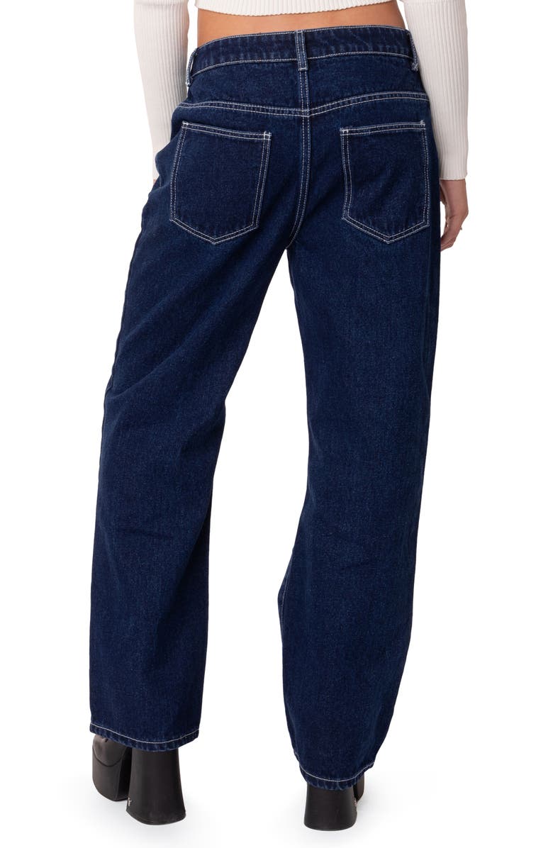 EDIKTED Low Rise Baggy Boyfriend Jeans, Alternate, color,