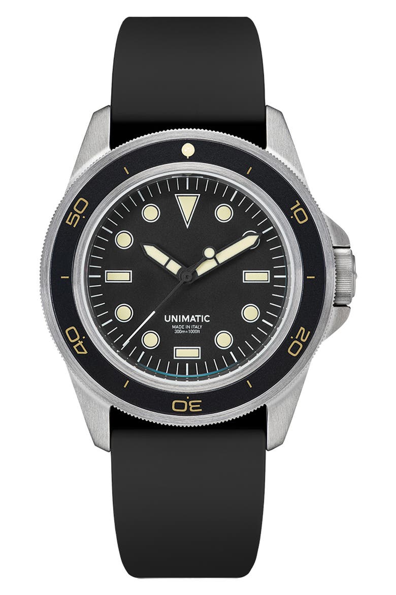Diving Heritage Diving Watch, 41.5mm, Main, color, BLACK