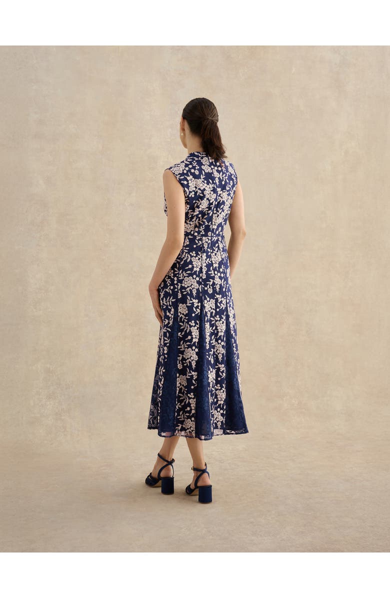 HOBBS LONDON Quin Sleeveless V-Neck Embroidered Dress, Alternate, color, Midnight Blush