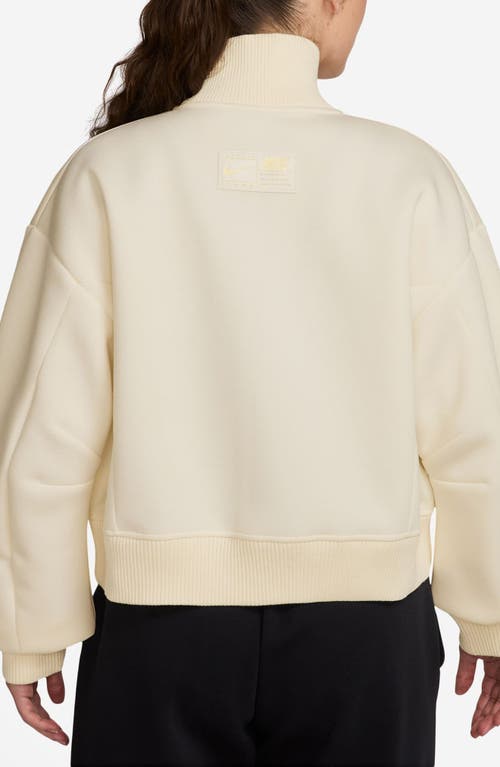 Nike Women's Sportswear Modern Fleece Oversize Destroyer Jacket In Neutral