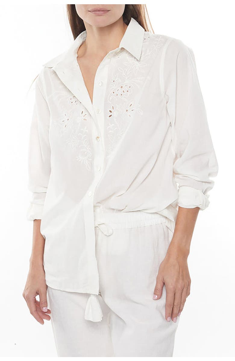 Calypso St. Barth Lucille Top, Main, color, White