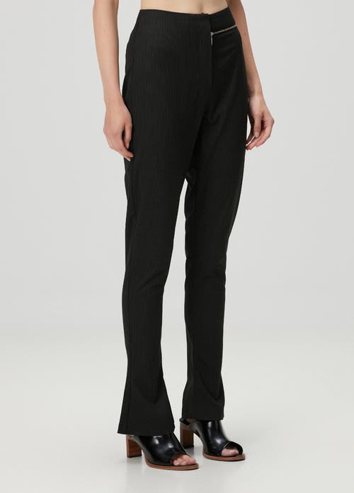 Pcfg Zip Detail Skinny Women Flare Pant In Black