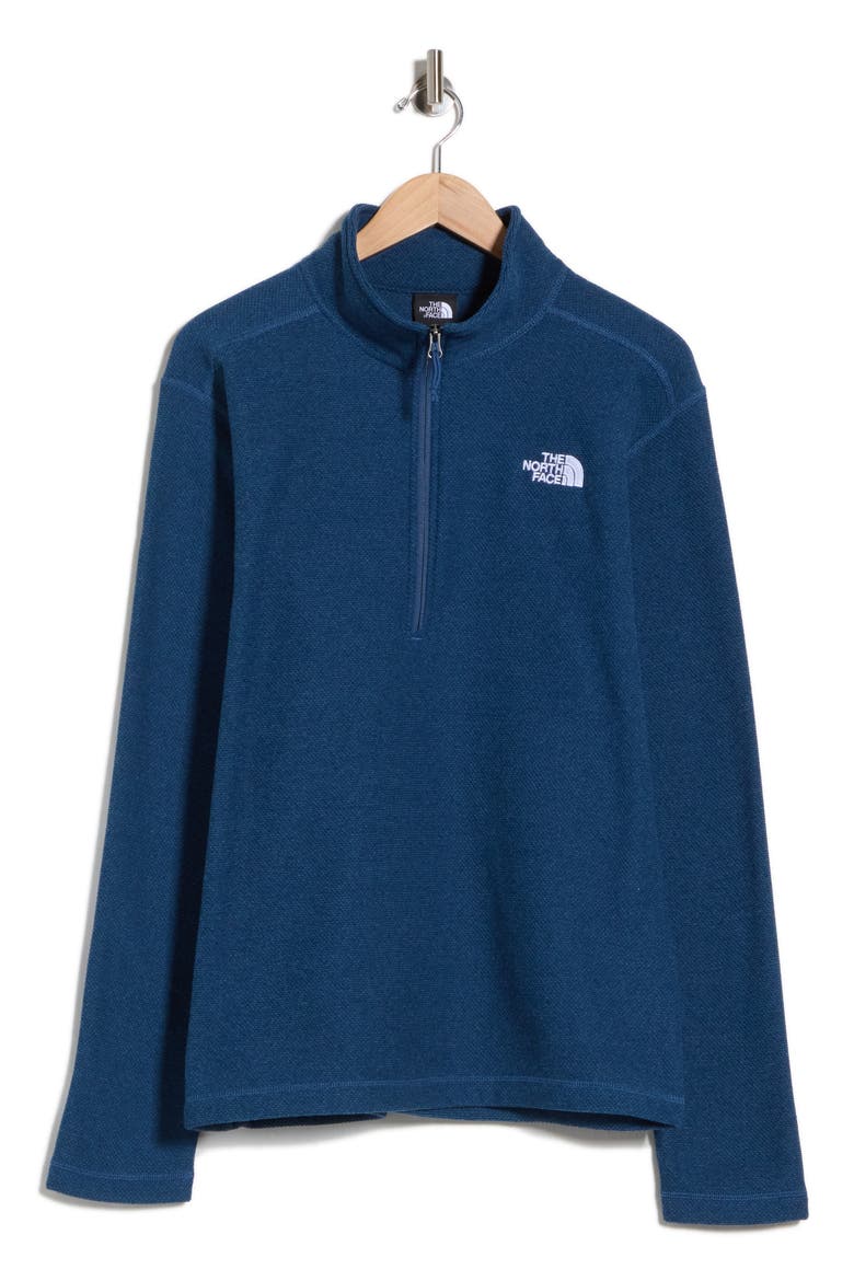 Textured Cap Rock Quarter Zip Pullover, Main, color, SHADY BLUE HEATHER