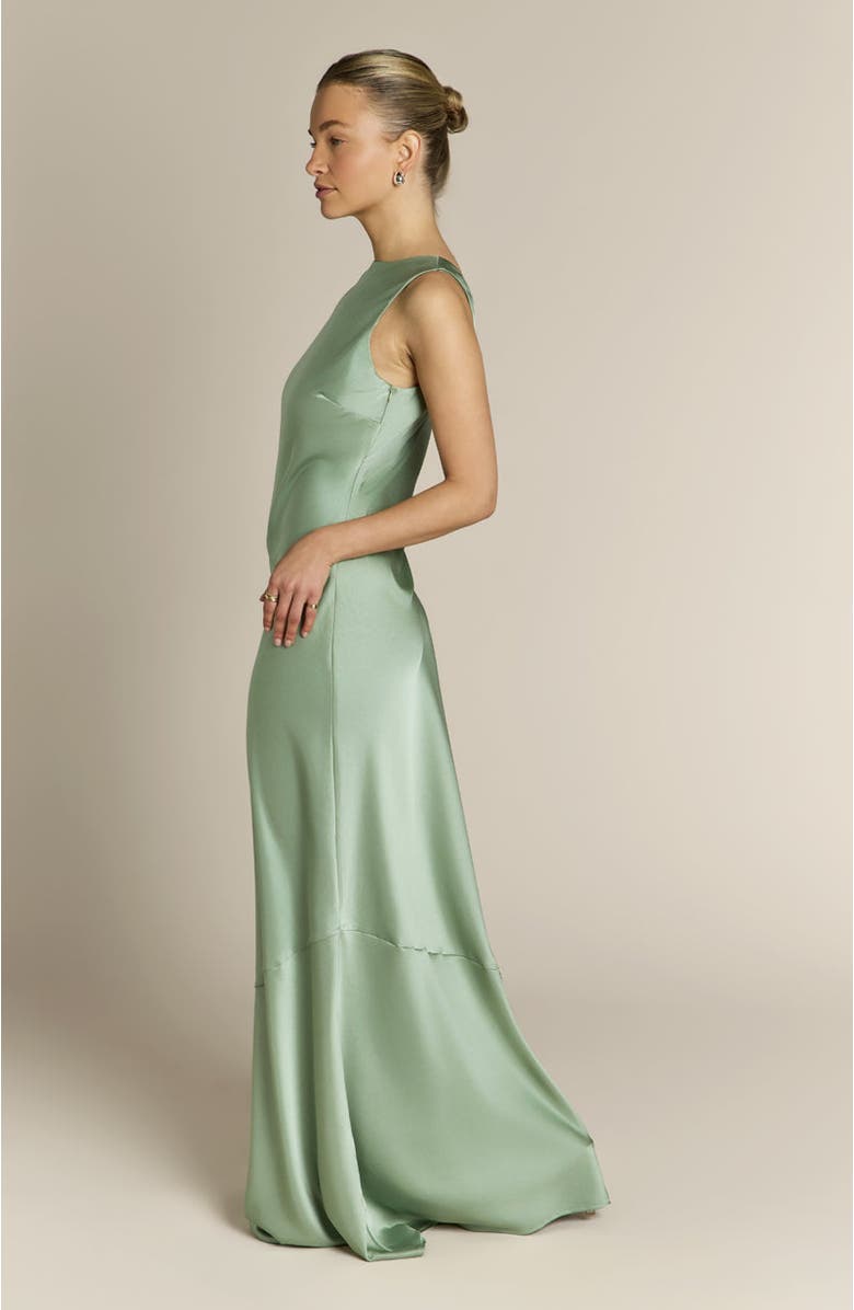 Rewritten Paloma Scoop Back Dress, Alternate, color, Sage