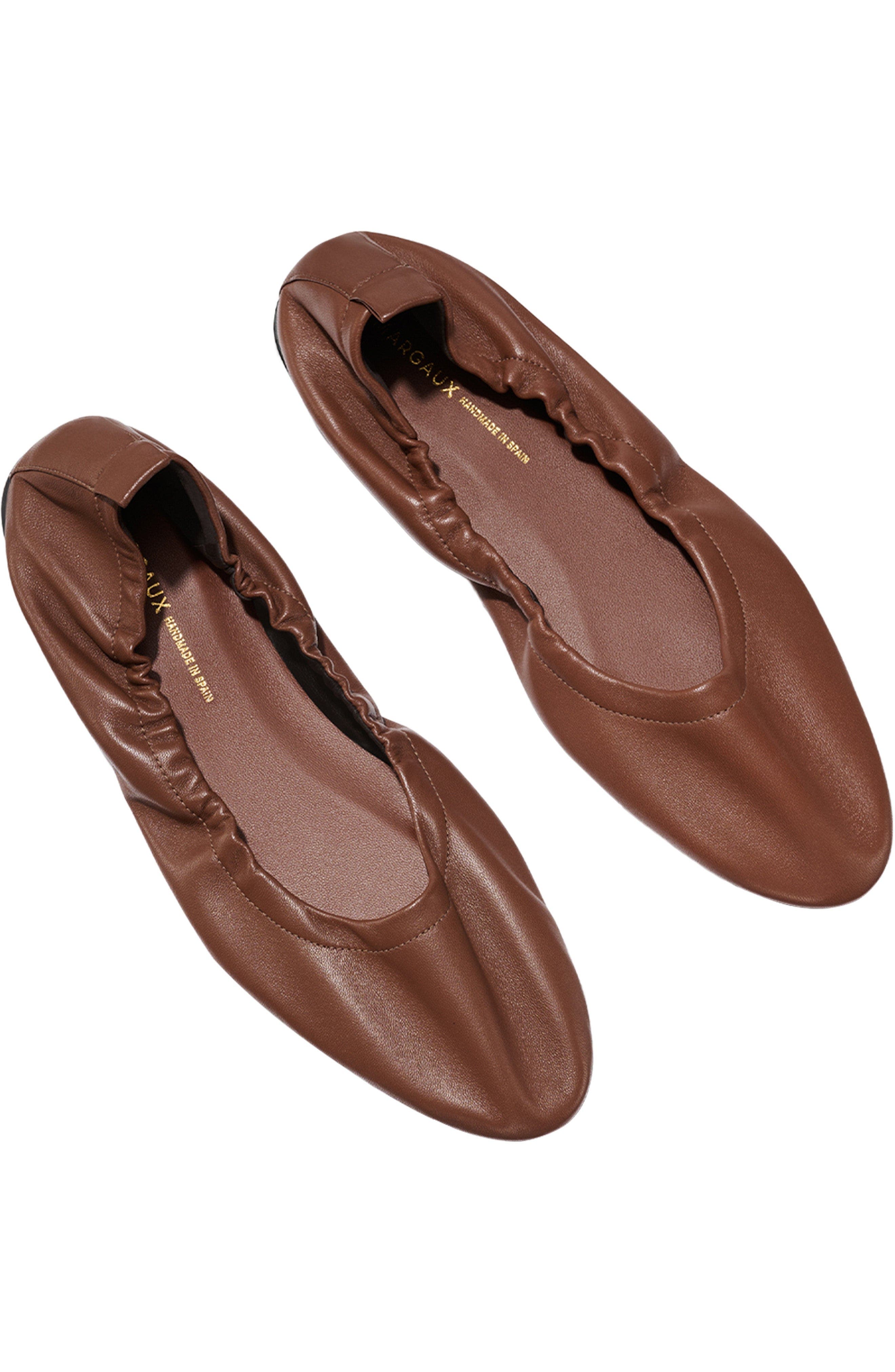 The Pascale Flat, Alternate, color, Cognac Nappa