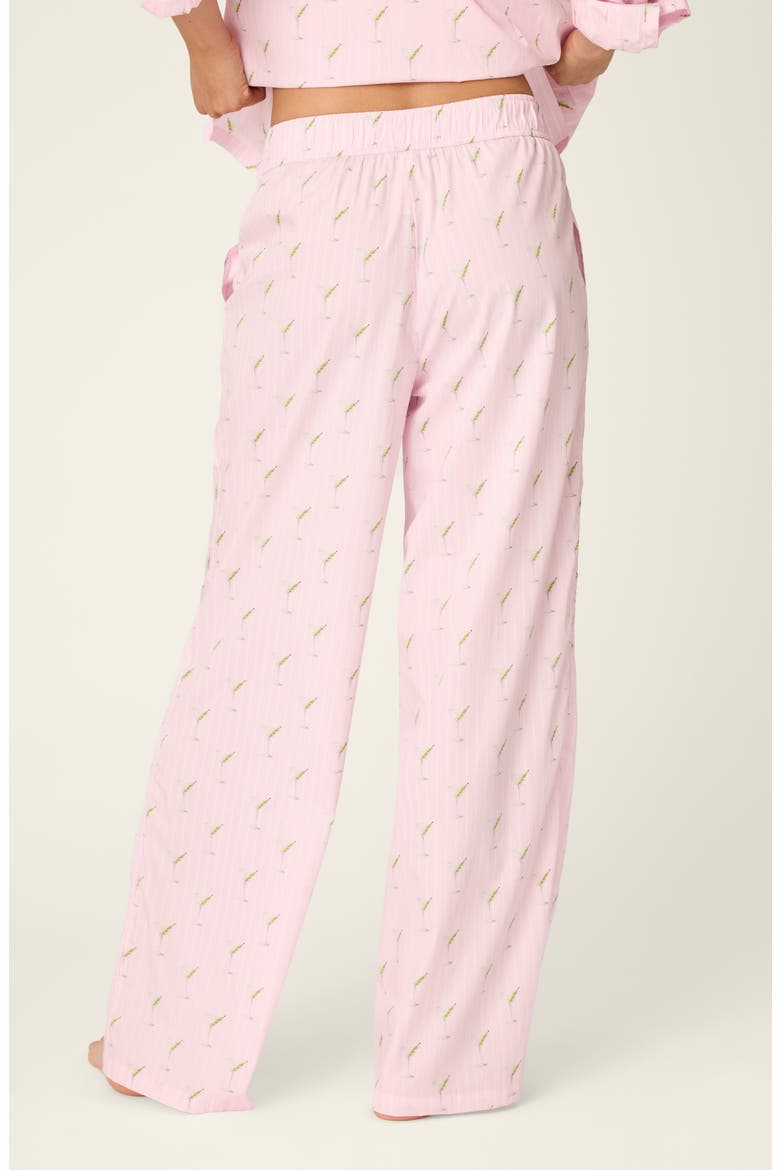 Afterparty Cotton Poplin Pajama Pants, Alternate, color, PINK PEARL