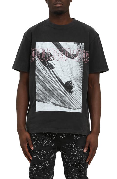 Studded Heavyweight Jersey Cotton Graphic T-Shirt