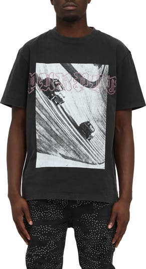 Studded Heavyweight Jersey Cotton Graphic T-Shirt
