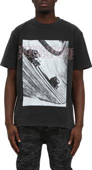 PURPLE BRAND Studded Heavyweight Jersey Cotton Graphic T-Shirt