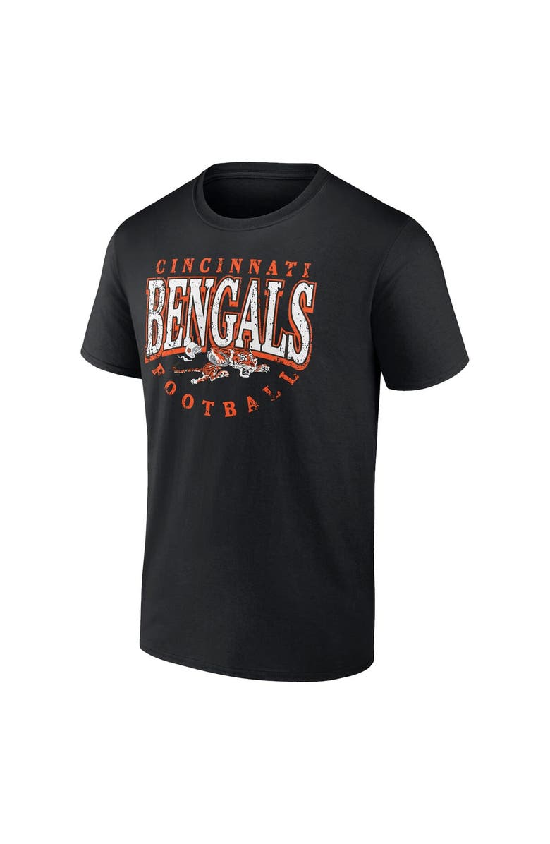 FANATICS Men's Fanatics Branded Black Cincinnati Bengals Big & Tall Throwback T-Shirt, Alternate, color, 