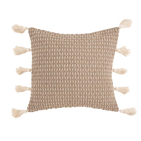Flint Textured Diamond Woven Throw Pillow