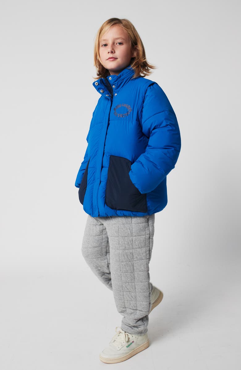 Bobo Choses Kids' Quilted Cotton Blend Sweatpants, Alternate, color, Heather Grey