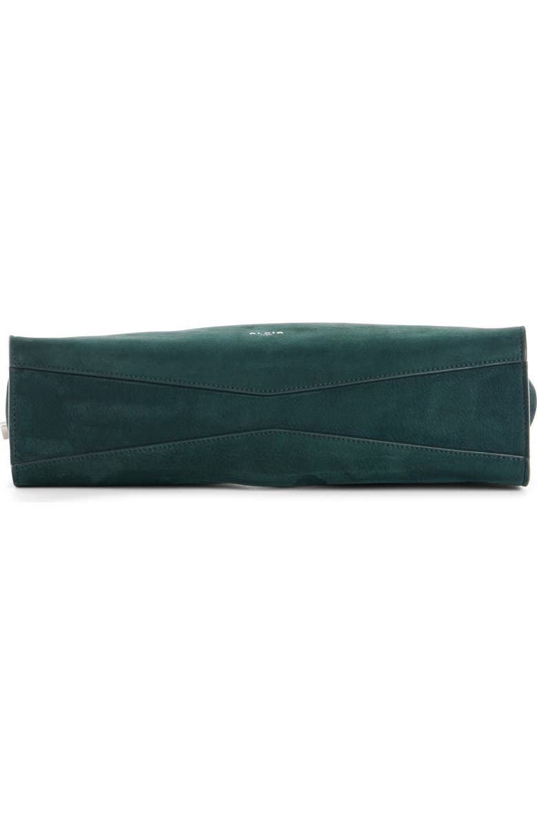 Alaïa Medium Le Click East/West Nubuck Shoulder Bag, Alternate, color, Vert Foret