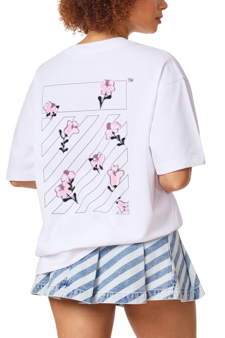 Floral Graphic Tee, Alternate, color, BRIGHT WHITE FLOWER