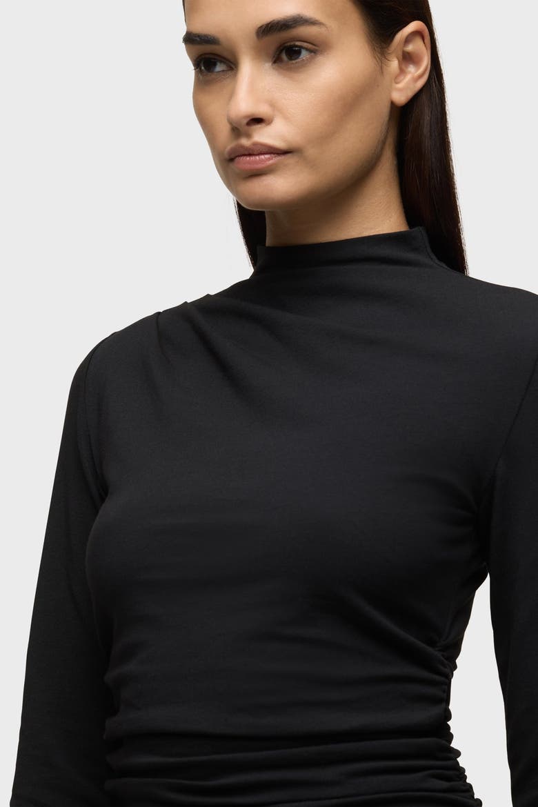 Mock Neck Long Sleeve, Alternate, color, BLACK