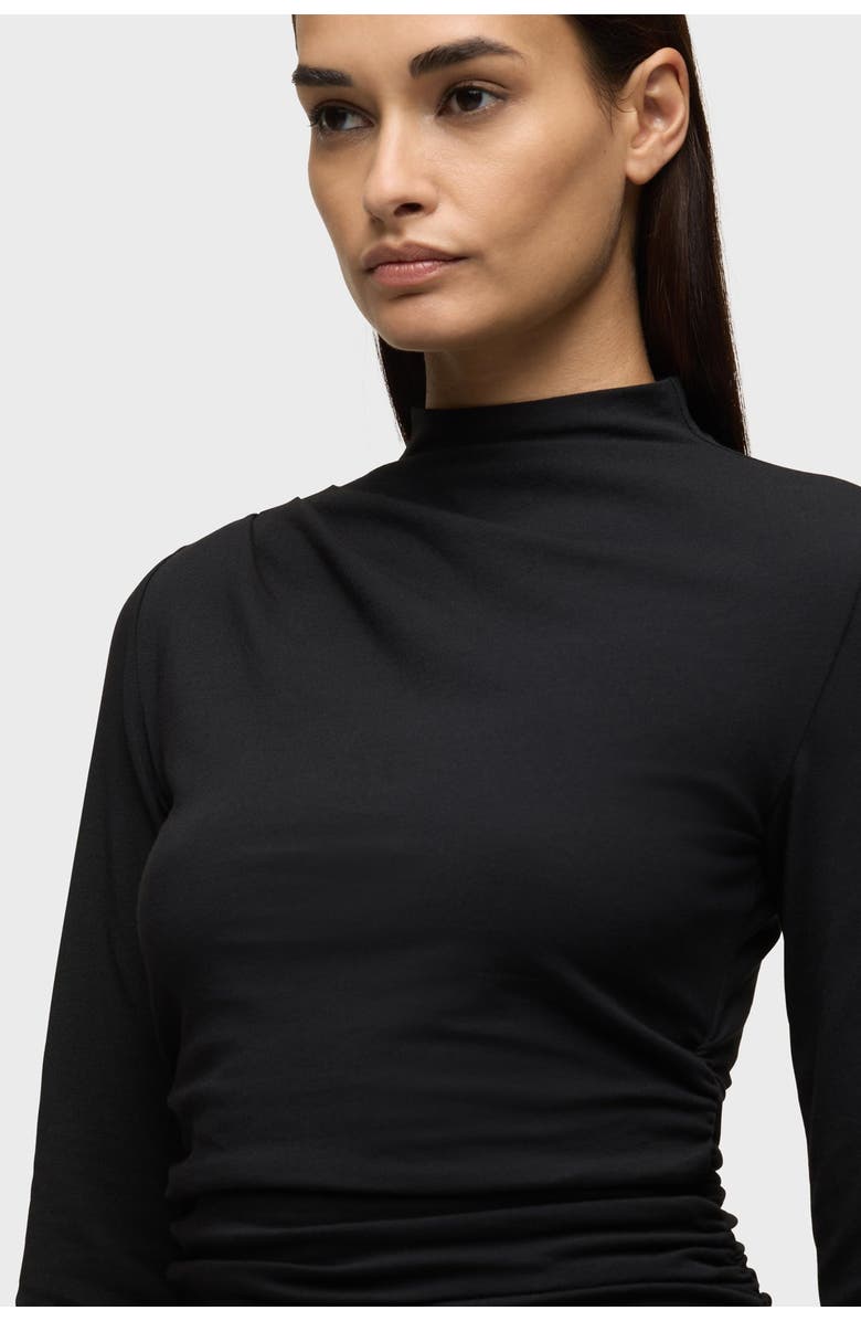 Hudson Jeans Mock Neck Long Sleeve, Alternate, color, Black