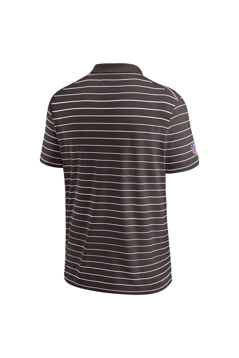 Men's Nike Brown Cleveland Browns Sideline Lock Up Victory Performance Polo, Alternate, color, Brown