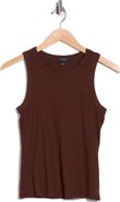 Halogen® Fitted Ribbed Tank Top