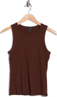 Halogen® Fitted Ribbed Tank Top