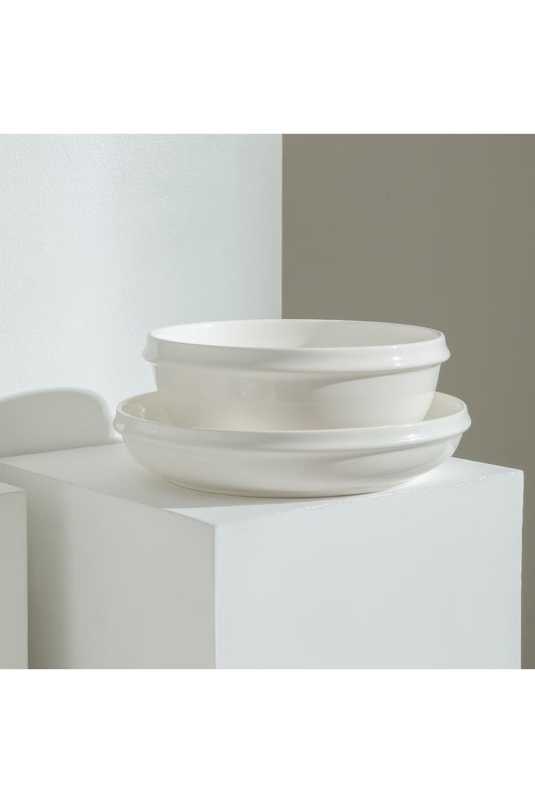Verso Porcelain 4-Piece Salad Plate Set, Alternate, color, White