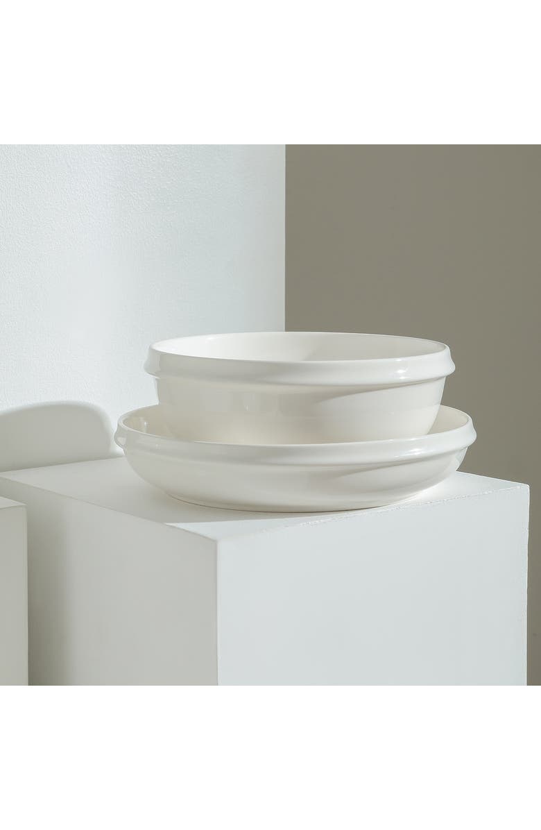 Stone Lain Verso Porcelain 4-Piece Salad Plate Set, Alternate, color, White