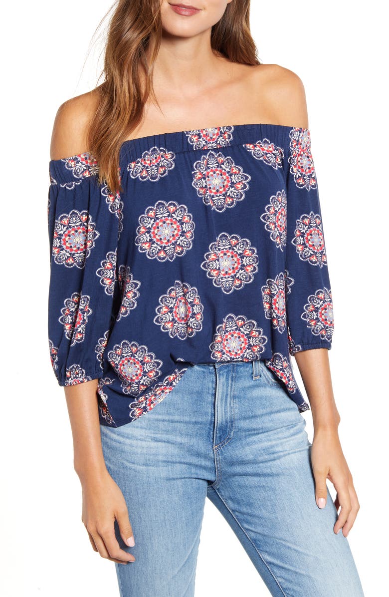 Loveappella Off the Shoulder Top, Main, color, 