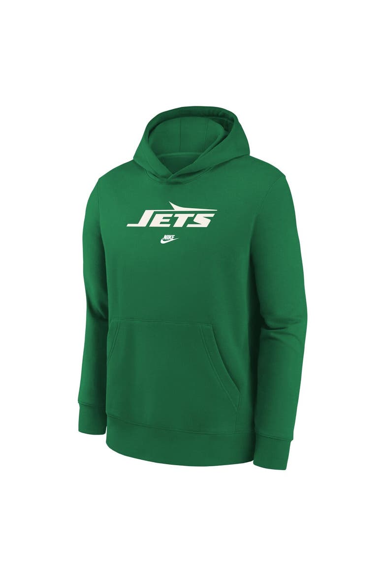 Youth Nike Kelly Green New York Jets Rewind Club Fleece Pullover Hoodie, Alternate, color, Kelly Green