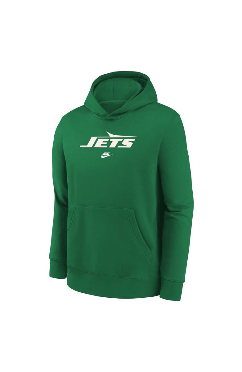 Nike Youth Nike Kelly Green New York Jets Rewind Club Fleece Pullover Hoodie, Alternate, color, Kelly Green