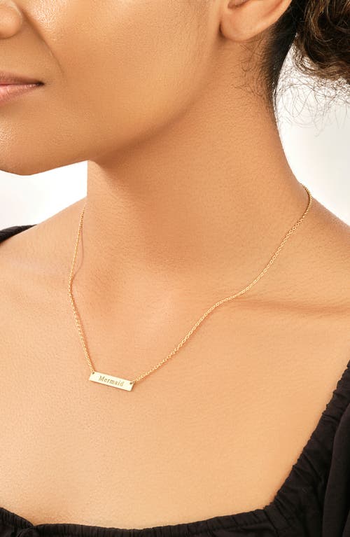 Sterling Forever 14k Yellow Gold Plated Sterling Silver Inspirational Bar Pendant Necklace