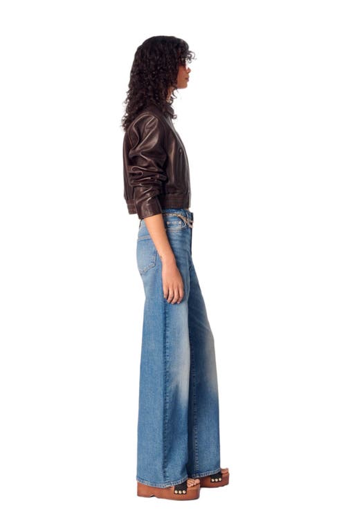 MAJE MAJE VINTAGE LEATHER CROPPED JACKET