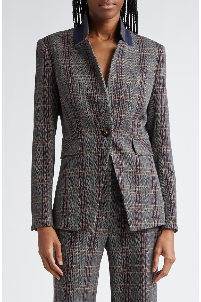 Orchid Plaid Dickey Jacket, Main, color, INK MULTI
