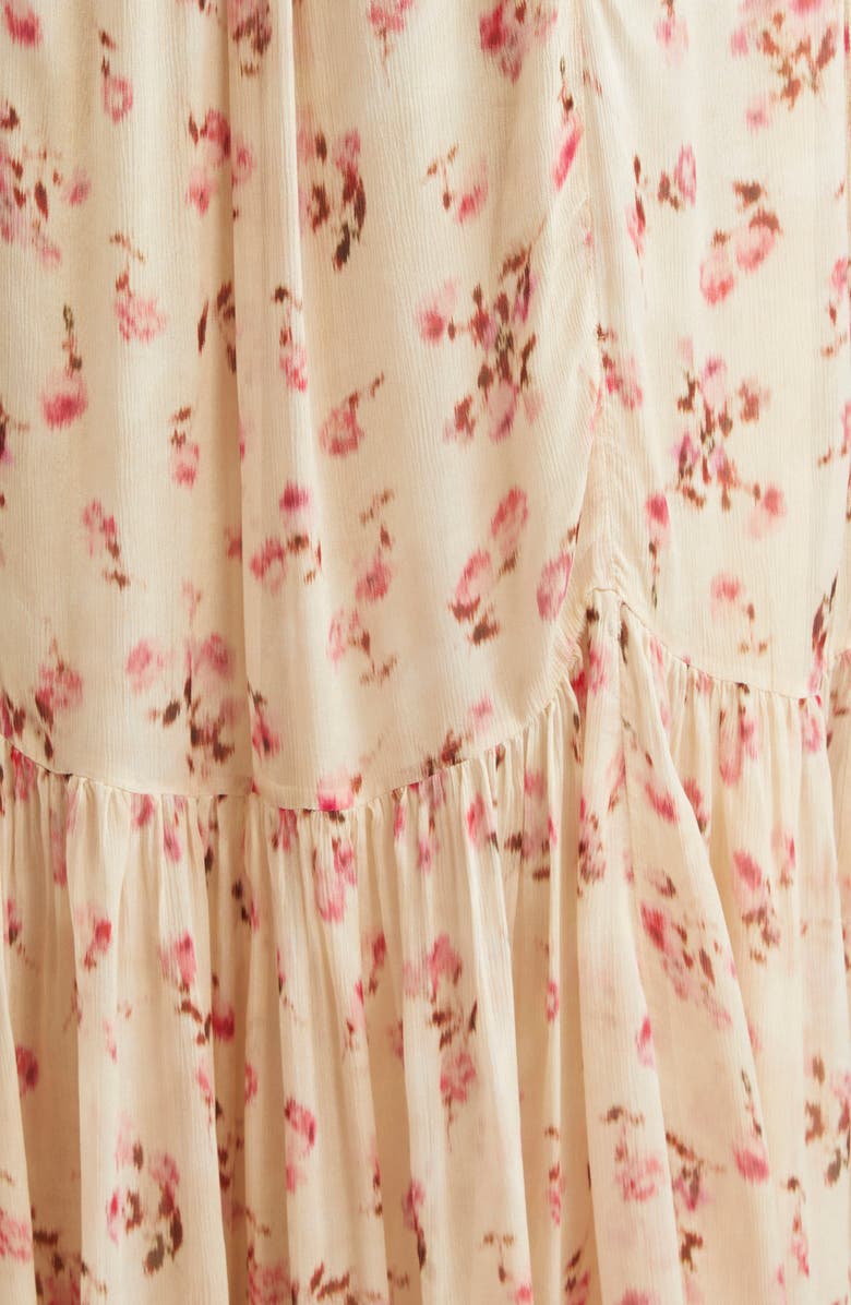 Isabel Marant Étoile Briane Floral Plunge Neck Tie Waist Maxi Dress, Alternate, color, Beige