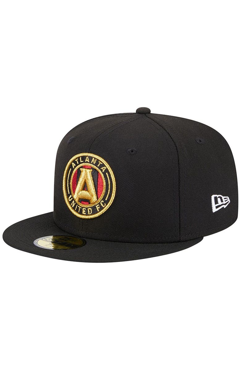 New Era Men's New Era Black Atlanta United FC Patch 59FIFTY Fitted Hat, Alternate, color, 