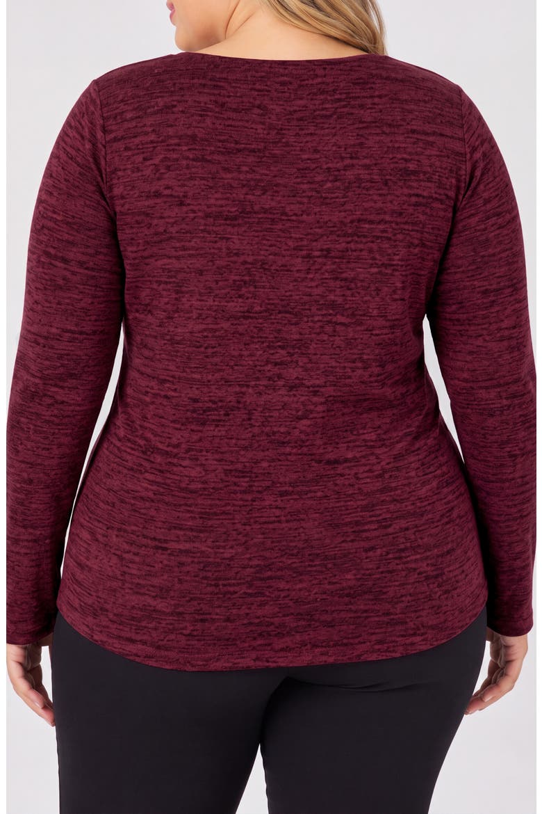 Twist Detail Sweater, Alternate, color, CRANBERRY MLNGE