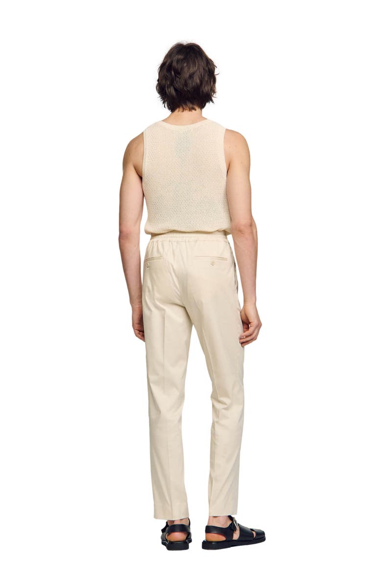 SANDRO Elasticated straight-leg trousers, Alternate, color, 
